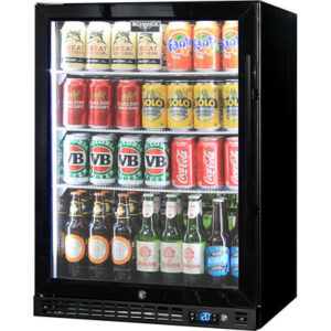 Schmick 1 Door Left Hinged Heated Glass Door Black