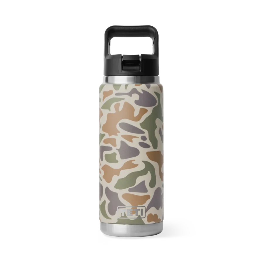 camo yeti rambler 26 oz straw cap